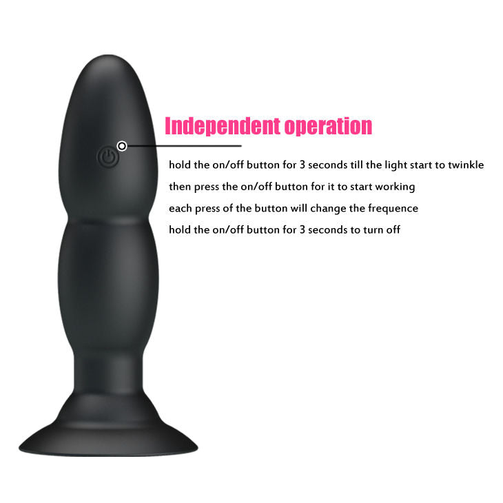 Plug Anal Vibrant Rotatif Pretty Love Noir - Pretty Love