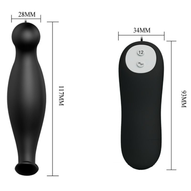 Stimulateur de Prostate Pretty Love Télécommandé Noir