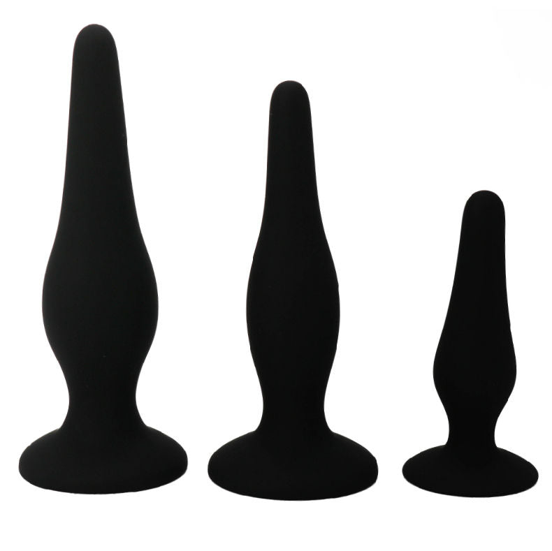 Kit Plugs Anaux Pretty Love Lot 3 Tailles Noir - Pretty Love