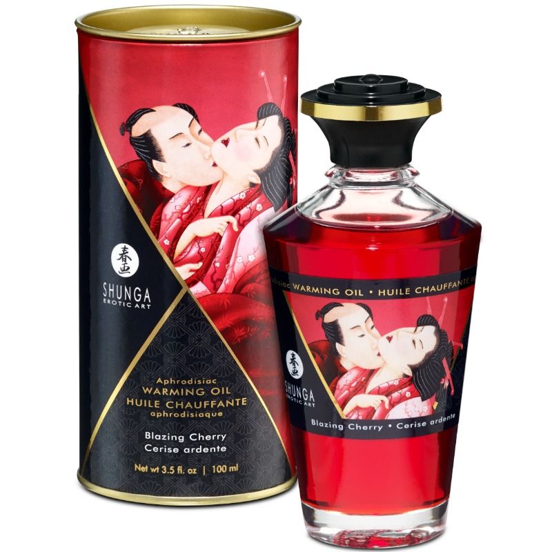 Shunga - Huile Chauffante Aphrodisiaque Cerise - 100 ml