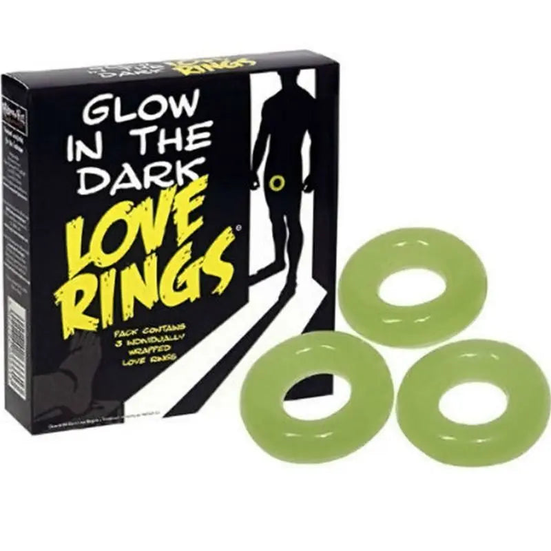 Anneaux Péniens Phosphorescents Love Rings Pack 3 - Spencer & Fleetwood