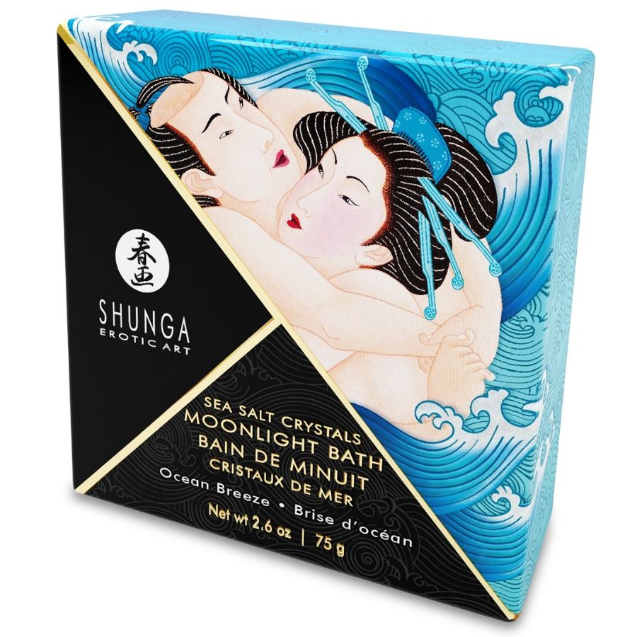 Shunga – Sels de Bain Aphrodisiaques ’Bain de Minuit’ au Parfum Brise d’océan