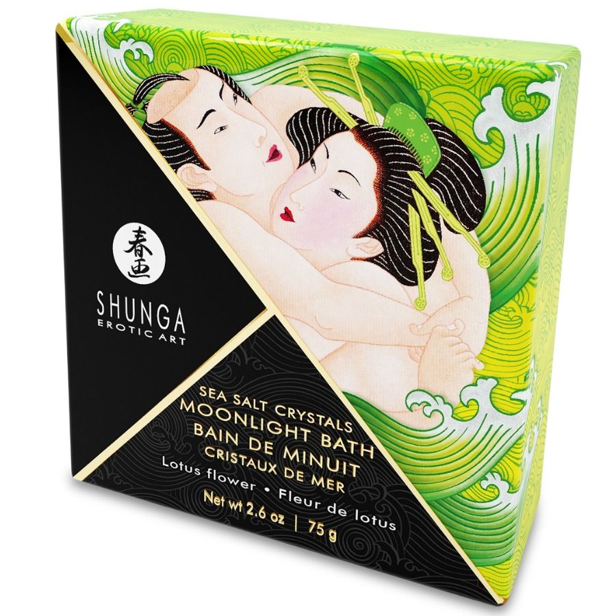 Shunga – Sels de Bain Aphrodisiaques ’Bain de Minuit’ au Parfum Fleur de lotus