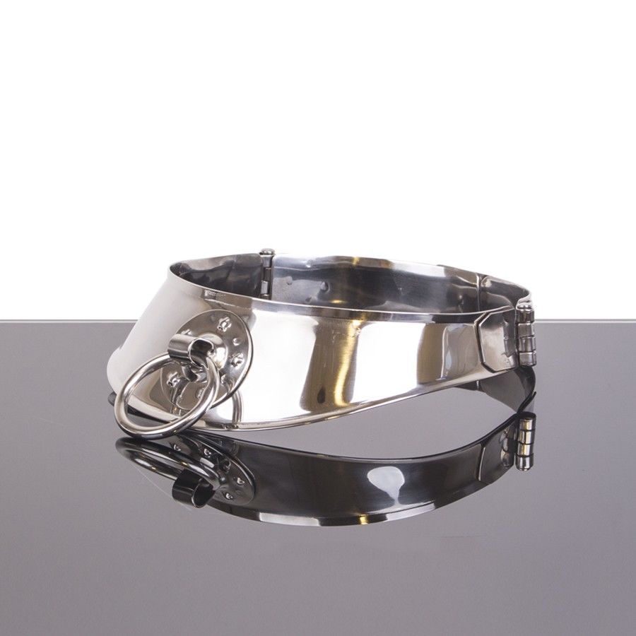 Collier de soumission avec anneau chromé - Metal Hard - METAL HARD
