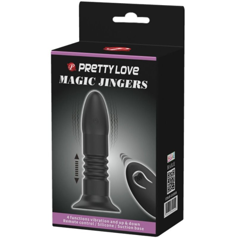 Plug Anal Vibrant Va-et-Vient Noir - Pretty Love