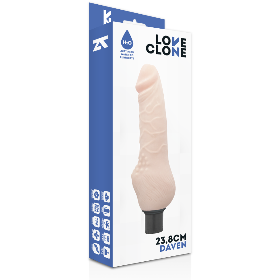 Gode vibrant réaliste Loveclone autolubrification 23.8 cm - Loveclone - LOVECLONE