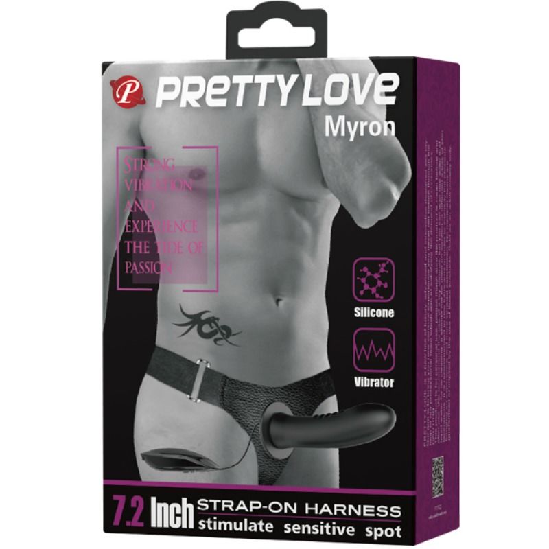 Gode Ceinture Vibrant Creux Noir 18,5 cm - Pretty Love