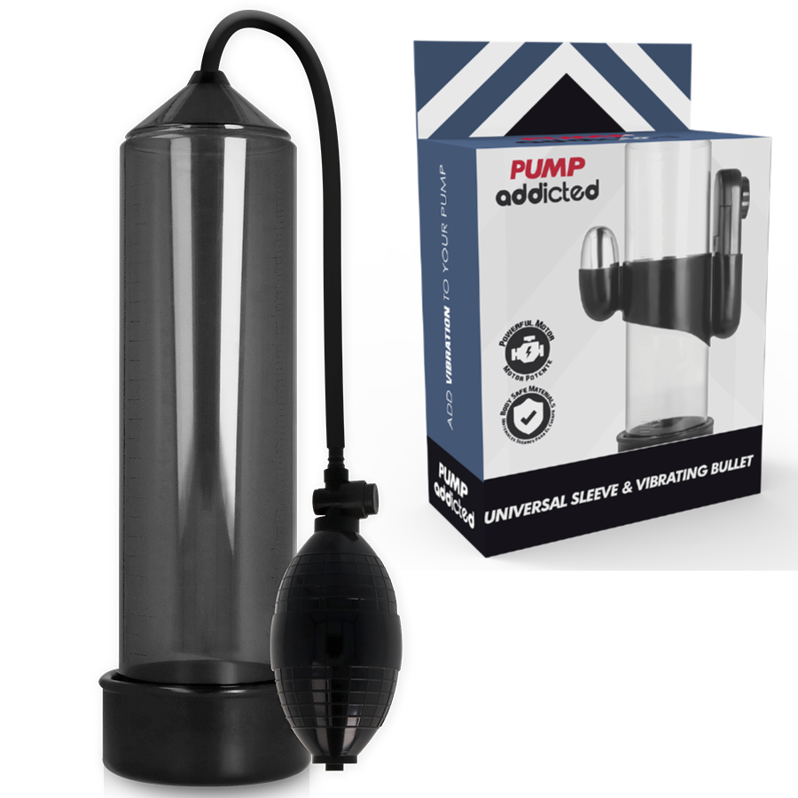 Pompe à pénis vibrante RX3 noire - Pump Addicted - PUMP ADDICTED