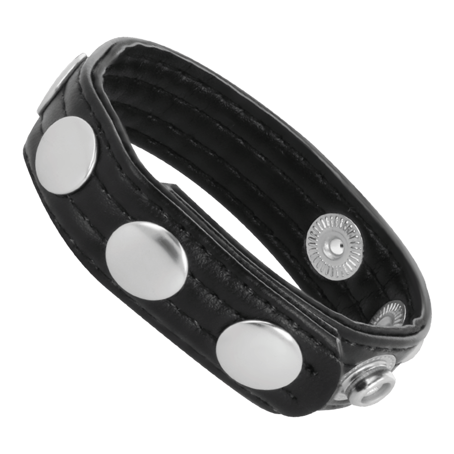 Anneau Pénien Ajustable en Cuir Noir - Darkness - Darkness