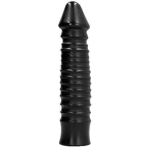 All Black - Gode Fisting en forme pénis ondulés - 26 cm