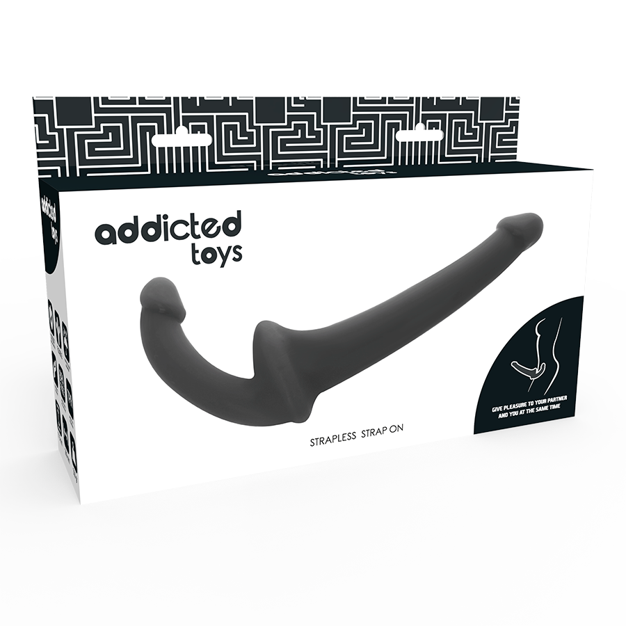 Gode Double Strapless Sans Harnais Noir 26cm - Addicted Toys