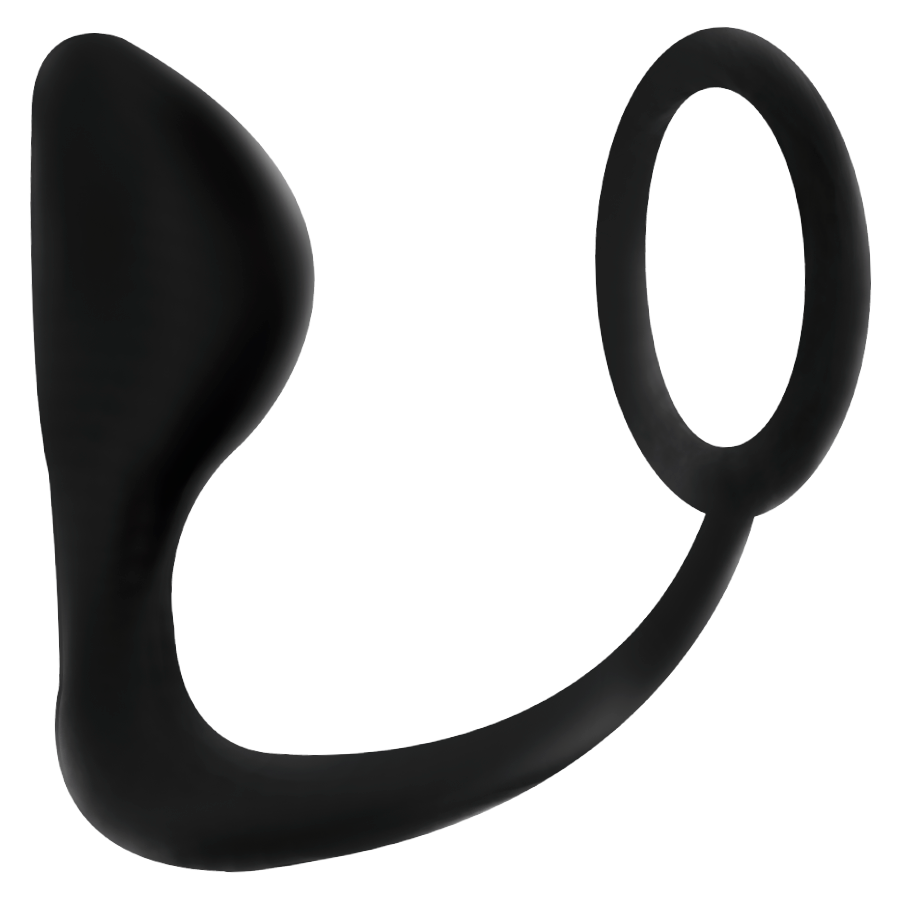 Plug Anal avec Anneau Pénien Noir - Addicted Toys
