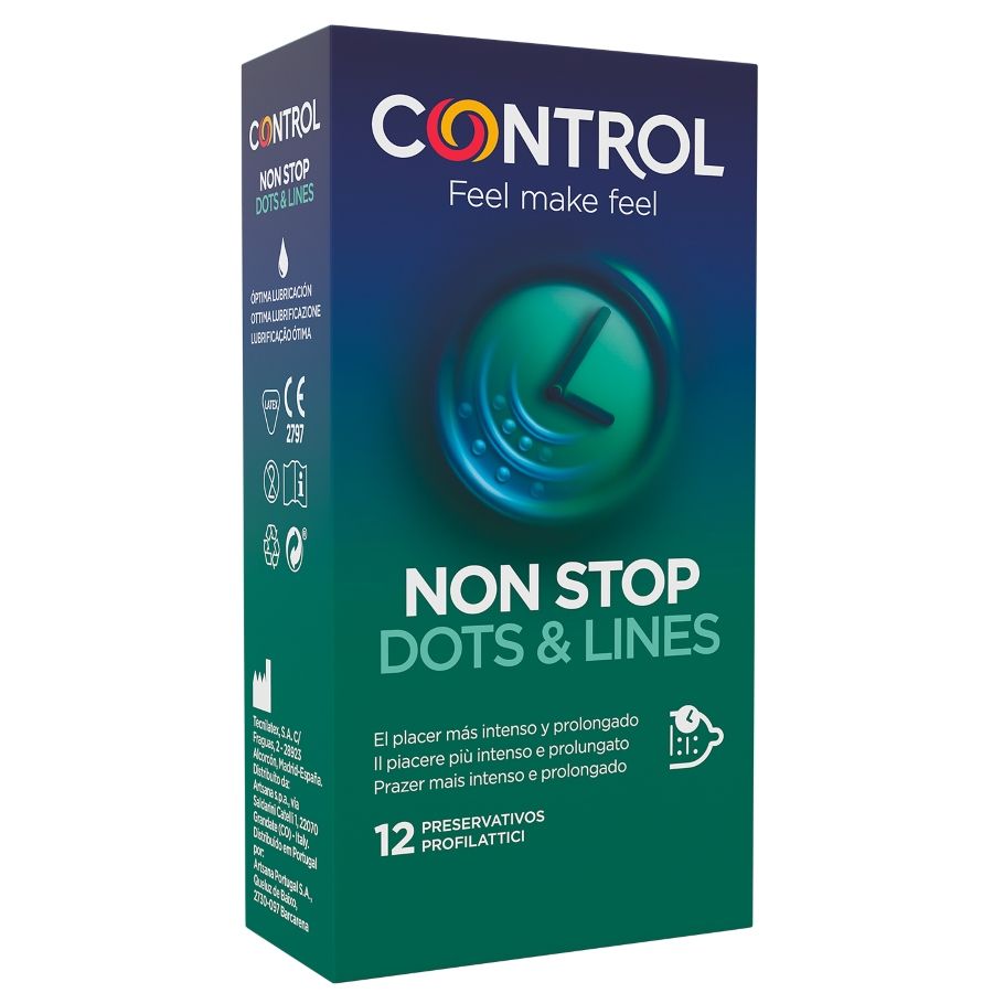 Préservatifs Control Nonstop Dots and Lines x12 - Control - CONTROL CONDOMS