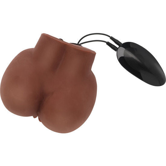Masturbateur Réaliste Big Ass avec Vibrateur Marron - Act