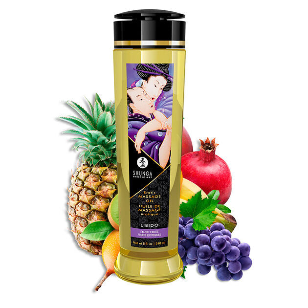Shunga - Huile de massage érotique Fruits exotiques - 240 ml