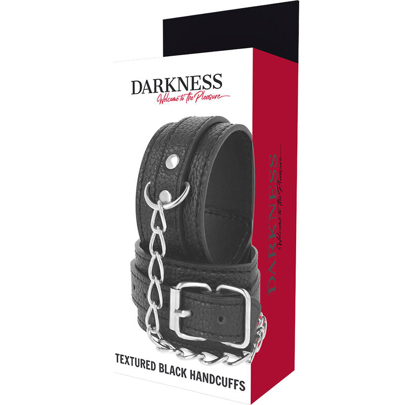 Menottes en Cuir Texturé Noir - Darkness - Darkness