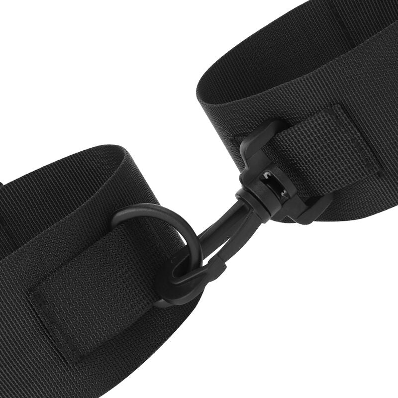 Darkness – Menottes BDSM en nylon noir pour débutants