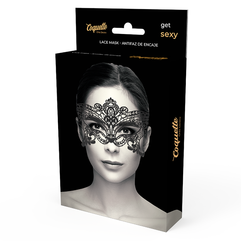 Masque Yeux Dentelle Noire Large - Coquette Chic Desire