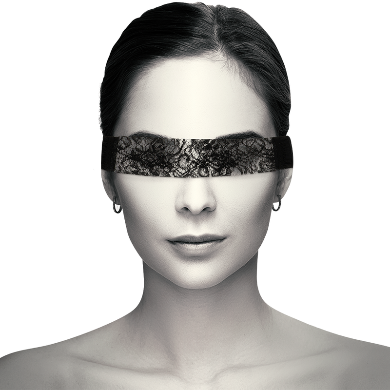 Masque Sensuel Dentelle Noire avec Ruban - Coquette Chic Desire