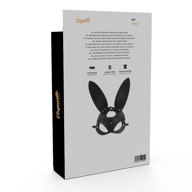 Masque Cuir Vegan Oreilles Lapin Chic Desire - Coquette