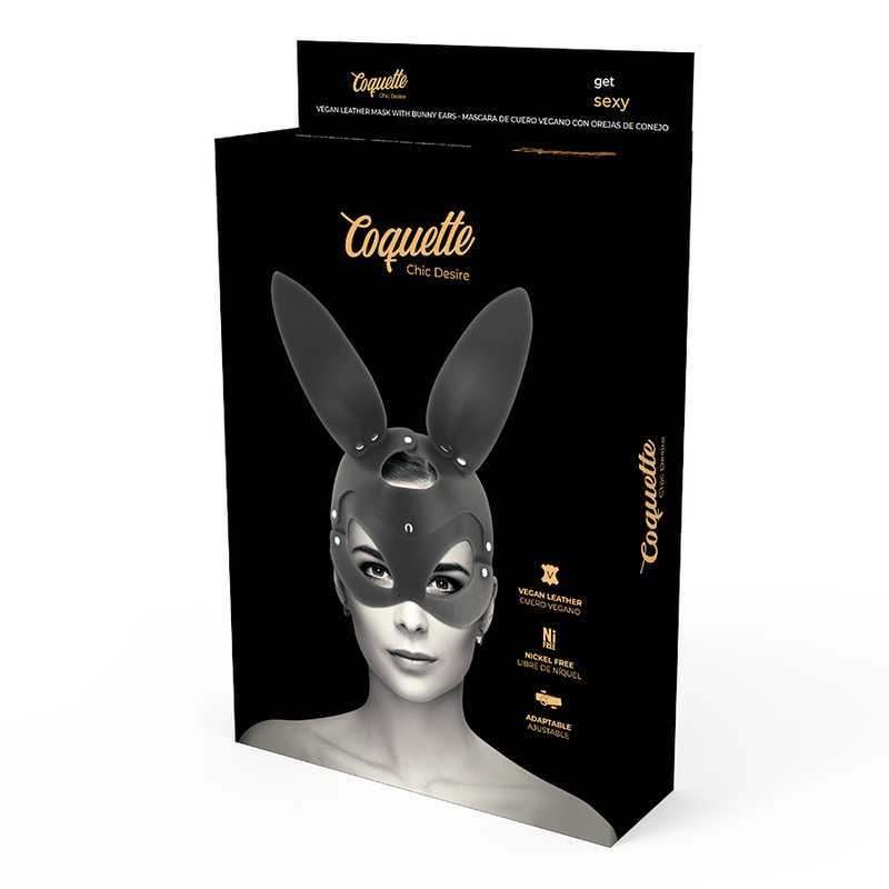 Masque Cuir Vegan Oreilles Lapin Chic Desire - Coquette
