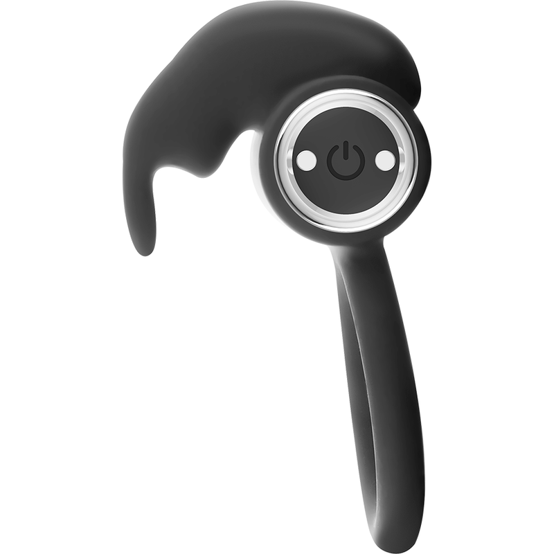Anneau Vibrant Rechargeable Burton 10 Modes - Black & Silver - Black&Silver