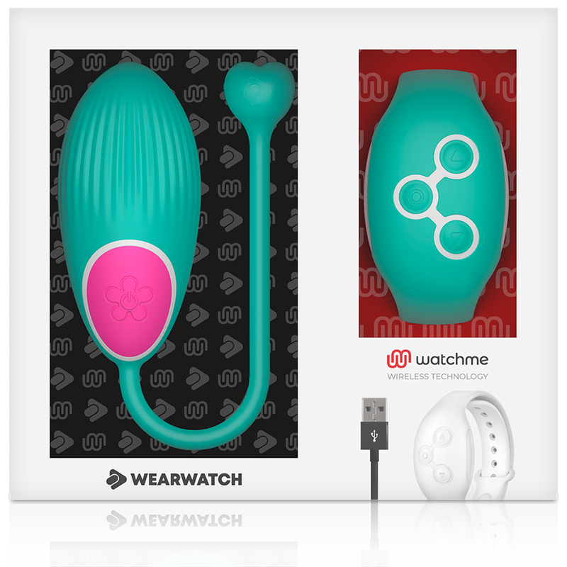 Wearwatch – Oeuf vibrant avec bracelet télécommandé – Bleu