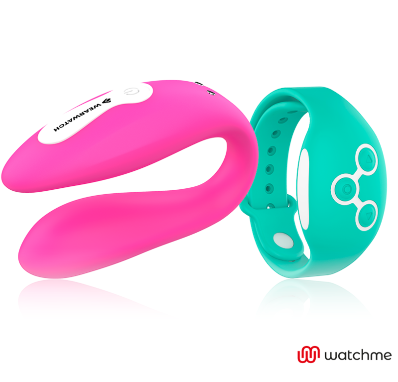 Vibrateur wearable double technologie Watchme fuchsia/eau de mer - Wearwatch - WEARWATCH