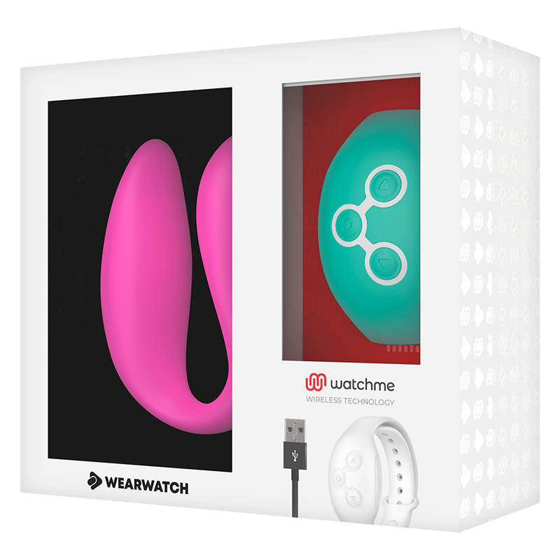 Vibrateur wearable double technologie Watchme fuchsia/eau de mer - Wearwatch - WEARWATCH