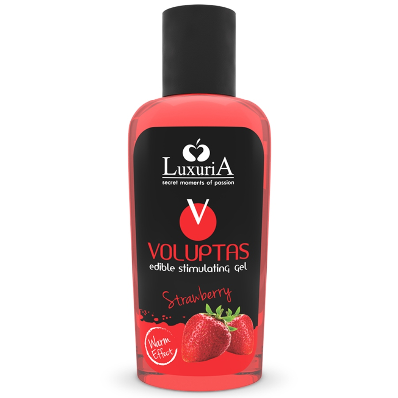 Intimateline Luxuria – Gel de Massage Comestible Chauffant à la Fraise – 100 ml