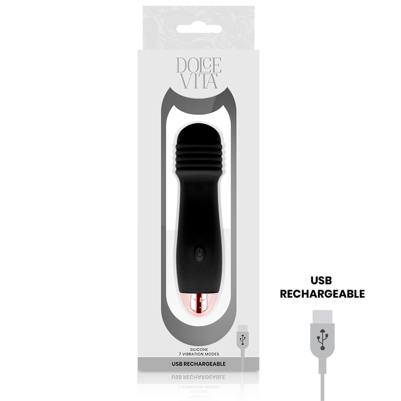 Mini Vibrateur Rechargeable Dolce Vita Noir 7 Vitesses - Dolce Vita