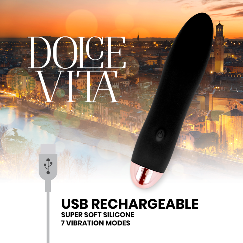 Vibromasseur Mini Dolce Vita Noir 7 Vitesses - Dolce Vita