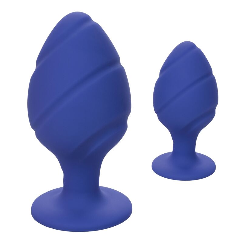 Kit 2 Plugs Anaux Silicone Cheeky Violet S et L - CalExotics