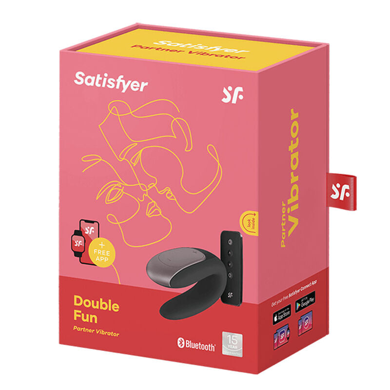 Vibromasseur Connecté Couple Double Fun Noir - Satisfyer