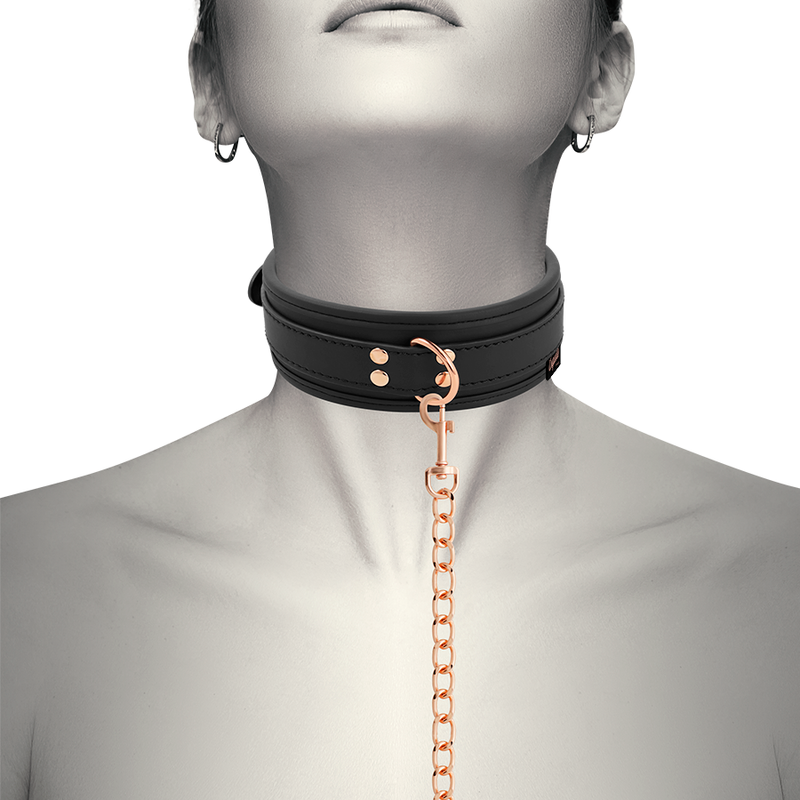 Collier BDSM Coquette Chic Desire Cuir Végan - Coquette