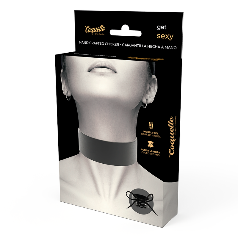 Collier BDSM Coquette Chic Desire Cuir Végan - Coquette