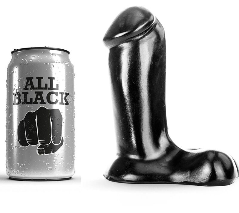 All Black - Gode réaliste Débutant - 14 cm