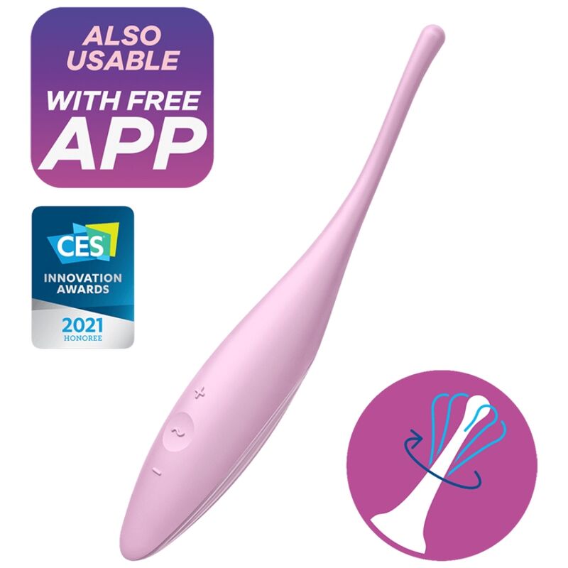 Stimulateur Clitoris Connecté Twirling Joy Rose - Satisfyer