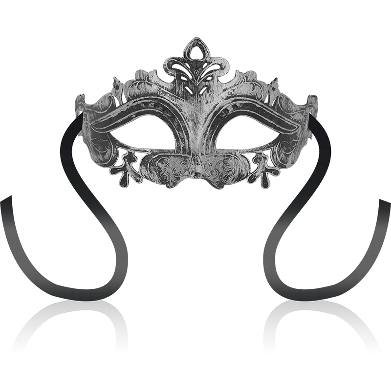 Ohmama - Masque vénitien avec design en relief - Couleur argent
