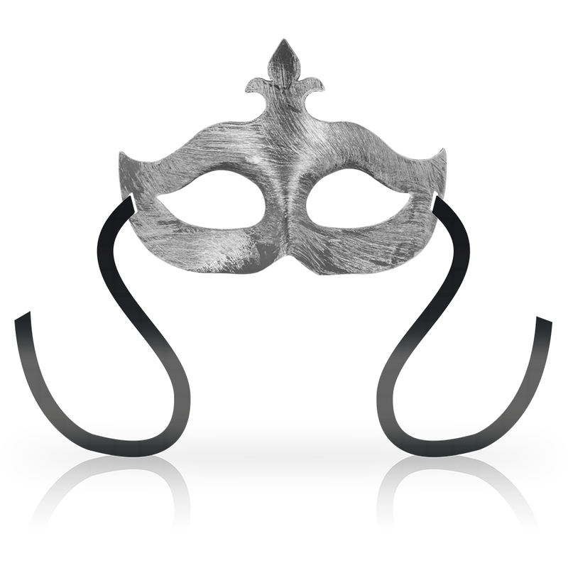 Ohmama - Masque vénitien en forme de fleur de lys - Couleur argent