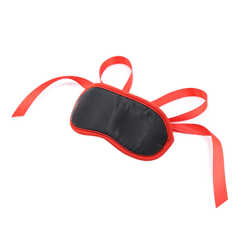 Ohmama - Masque intégral Bondage en Polyester - Noir et Rouge