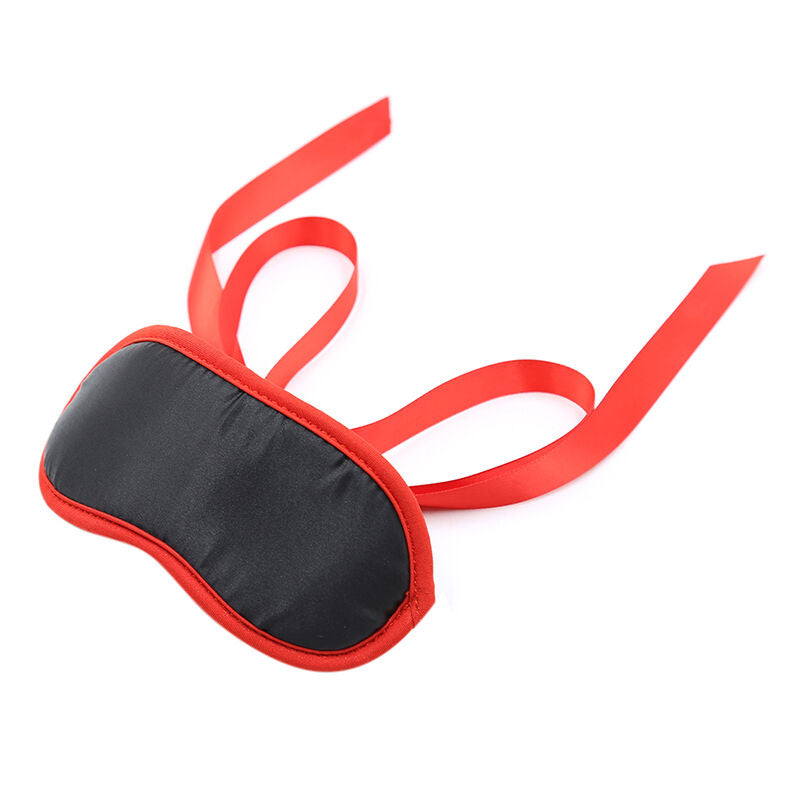 Ohmama - Masque intégral Bondage en Polyester - Noir et Rouge