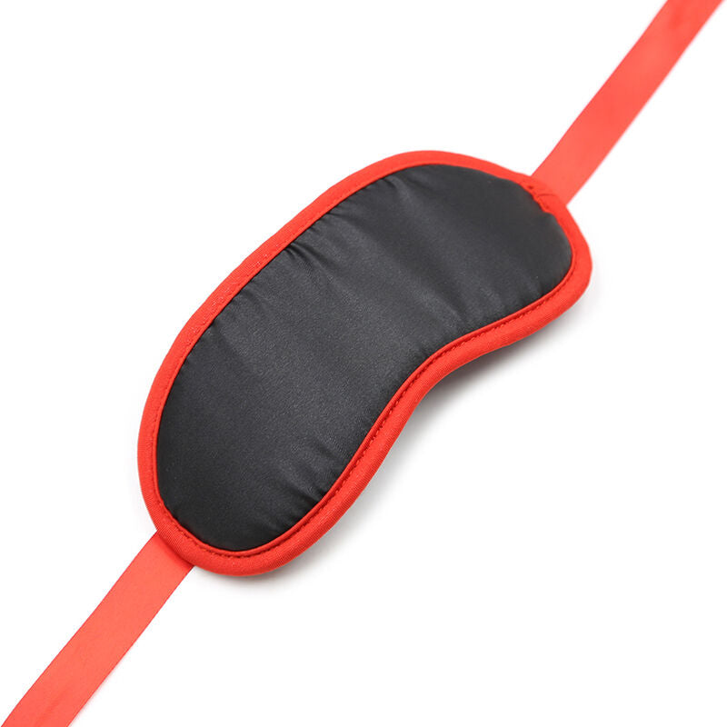 Ohmama - Masque intégral Bondage en Polyester - Noir et Rouge