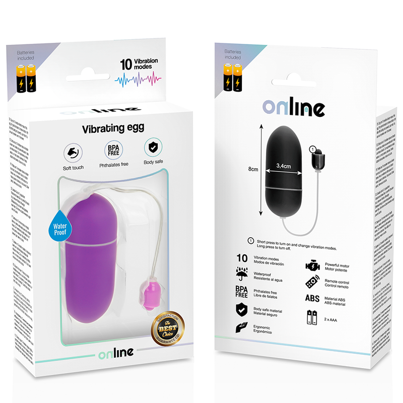 Online – Oeuf Vibrant silencieux avec 10 modes de vibration – Lilas