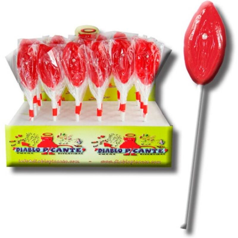 Sucette Coquine Diablo Goloso Lèvres Fraise - Diablo Picante