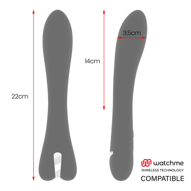 Vibrateur Ryan Noir et Argent Compatible Watchme - Brilly Glam