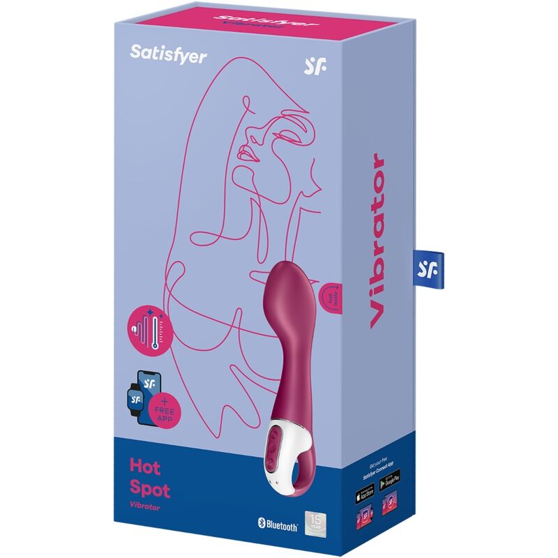 Vibromasseur Point G Hot Spot Chauffant Rouge - Satisfyer