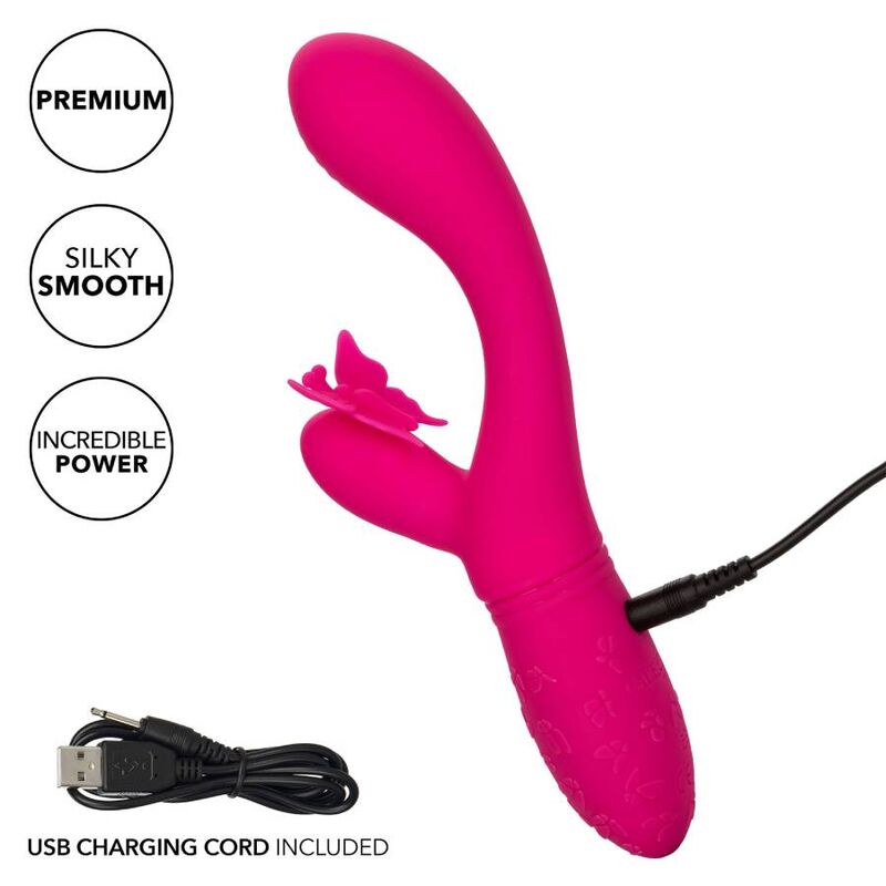 Vibromasseur Butterfly Kiss Flutter Rose - CalExotics