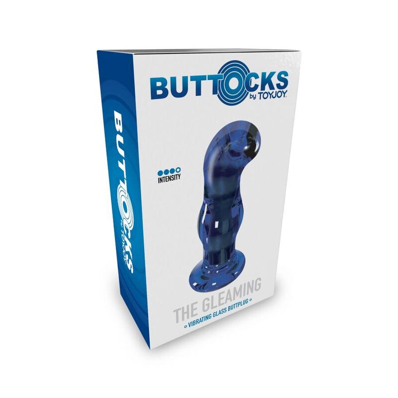 Toyjoy - Plug Anal en verre The Gleaming Bleu