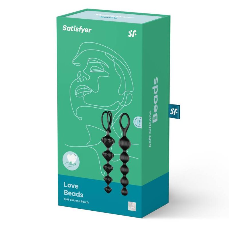 Chapelets Anaux Satisfyer Love Beads Kit 2 Noir - Satisfyer